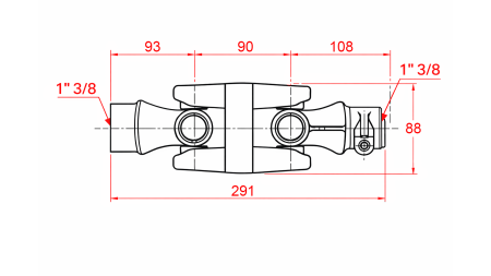 DOPPELGELENK KARDANWELLE KAT.4 (291 mm)