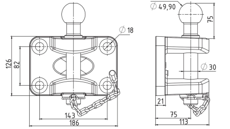 ATELAJ DE MONTARE CU BOLȚ PENTRU REMORCĂ AUTO