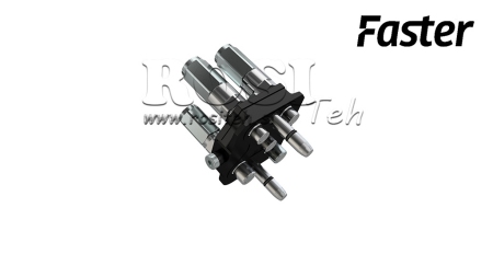 MULTI-FASTER KOBLING 5VEIS BSP 3×1/4 2×3/8 MOBIL DEL