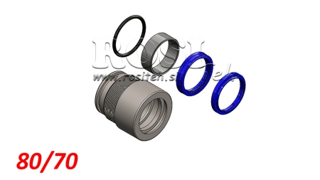 TETNINGSSATS FOR HYDRAULISK SYLINDER MONO 80/70