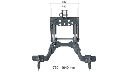 UNIVERSALE FRONTHYDRAULIK CAT. 2 - FLEX FÜR TRAKTOR 1500 KG (RAL NACH IHRER WAHL)