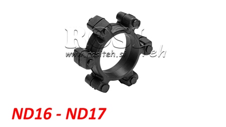 STJERNEKOBLING FOR GUMMIINNSATS ND16-ND17 (74mm)