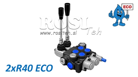 HYDRAULISK MANUELL VENTIL – 2-SEKSJONS RETNINGSVENTIL 2xR40 ECO