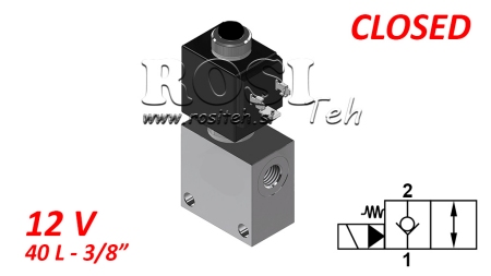 2-VEGGS VENTIL 3/8 (NC) 12V - 40LIT