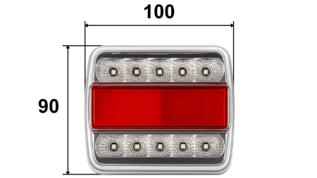 LED ЗАДНА СВЕТЛИНА ЗА ПРИВЕЗЕН СЪС СЪЧЕТАНИ 4 ФУНКЦИИ 12V БЯЛА