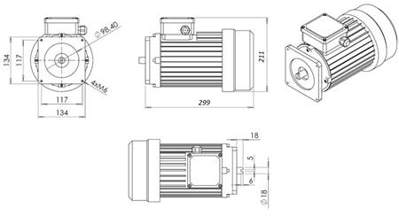 MOTEUR DE REMPLACEMENT POUR AGGREGAT HYDRAULIQUE 380V 4kW