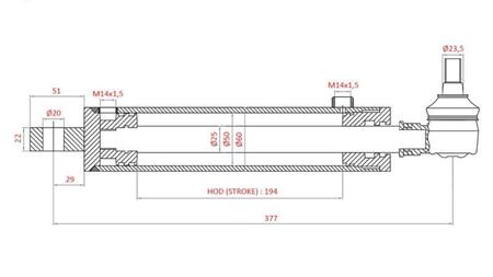 HÜDRAULINE JUHTIMISILINDER SAME OEM-169.6352.4/10
