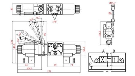 HYDRAULISCHES MANUELLES UND ELEKTROMAGNETISCHESVENTIL YEAT-MONTAGE 12V N6