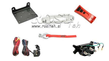 WINCH ELECTRIC 12 V DWH 3500 HD - 1588 kg - SÂRMĂ SINTETICĂ