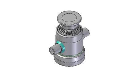 3090S -TELESCOPISK SYLINDER STANDARD/KULE 5 TRINN SLAG 500 DIAMETER 124