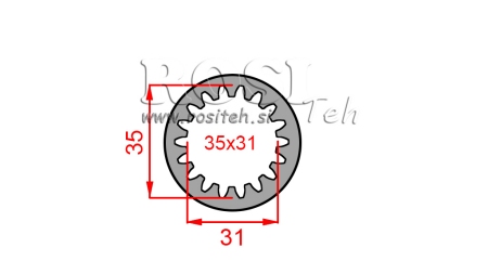 PTO VÄXEL 35X31 18 TAND D48 L50