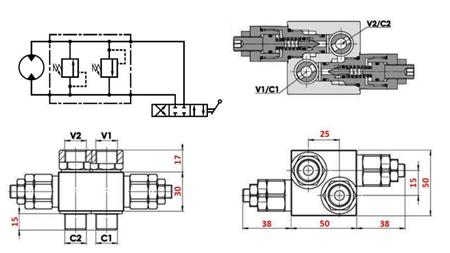 Regulator de presiune hidraulică 20-130 BAR pentru hidromotor MM