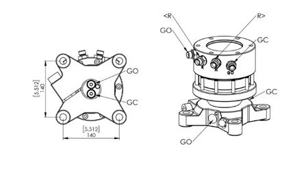 14045 - ROTATOR HIDRAULIC CR300 - 3000/1500 FLANȘĂ DUBLĂ