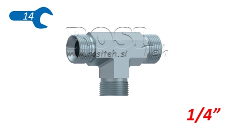 HYDRAULISK T STYKKE BSP HANN-HANN 1/4