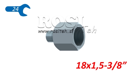 HIDRAULIČNI ADAPTER MUŠKI-ŽENSKI 18X1.5-3/8