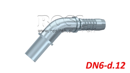 FURTUN HIDRAULIC CONEXIUNE ELBOW DE TRANSIȚIE 45° DN6-d.12