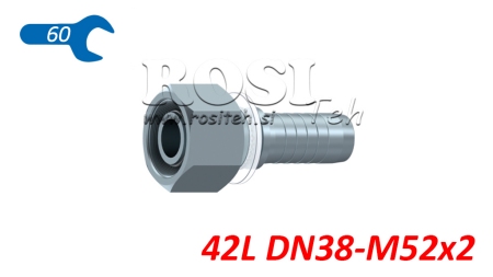 HYDRAULICKÁ PRÍPOJKA DKOL 42 L SAMICA DN38–M52×2