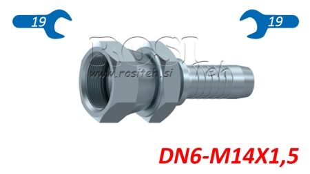 HIDRAULIČNI PRIKLJUČAK JIS Japanese 60° KOMATSU ŽENSKI DN6-M14x1,5