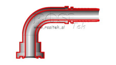 CONEXÃO HIDRÁULICA KOMATSU CURVA 90° DN16MM-FLANJADA 5/8