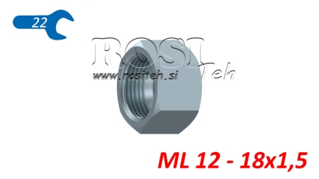 ХИДРАВЛИЧНИ ГАЙКИ ЗА МЕТАЛНИ ТРЪБИ ML 12 - 18X1.5