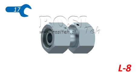 HIDRAVLIČNI DVOVIJAČNIK DVOJNA VRTLJIVA MATICA (8L) M14x1,5