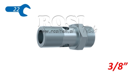 HYDRAULISK BANJOBOLT BSP 3/8 MED FORLENGET GJENGE