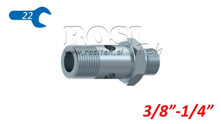 HYDRAULISK BANJOBOLT BSP 3/8 MED FORLENGET GJENGE BSP 1/4