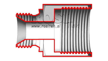 HIDRAULIČNI ADAPTER MUŠKI-ŽENSKI 1/4-3/8