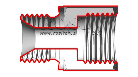 HIDRAULIČNI ADAPTER MUŠKI-ŽENSKI 18X1.5-3/8