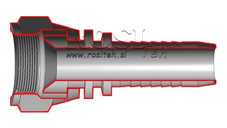 CONEXÃO HIDRÁULICA DKJ JIC74° FÊMEA DN13-1” 1/16-12