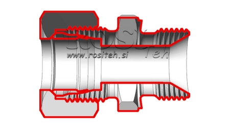HYDRAULISK DUBBEL-VERKENDE SYLINDER MED MUTTER AS10-BSP1/4