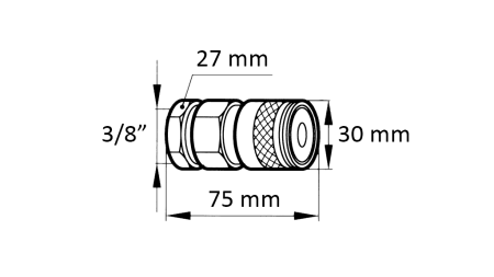 CUPLAJ RAPID EXCAVATOR FFH FEMELĂ 3/8