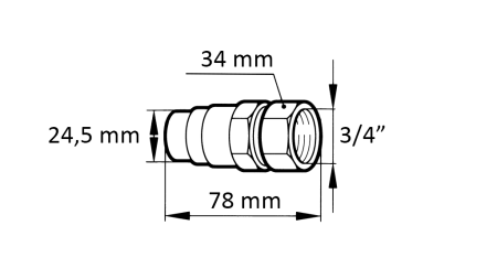 CUPLAJ RAPID EXCAVATOR FFH MASCUL 3/4 38MM