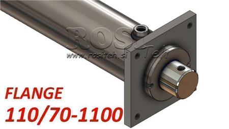 hydraulický valec s montážnou doskou 110/70-1100