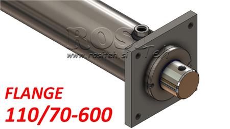 CILINDRU HIDRAULIC CU PLATBANDĂ 110/70-600