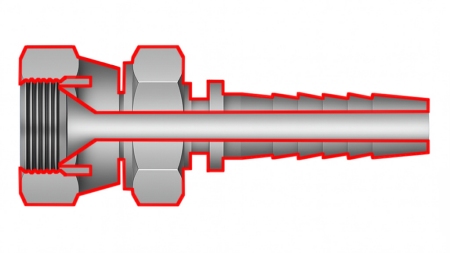 RACCORD HYDRAULIQUE JIS JAPONAIS 60° KOMATSU FEMELLE DN6-M14X1.5