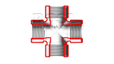 HYDRAULISK KRYSSKOBLING INNVENDIG BSP 1/8