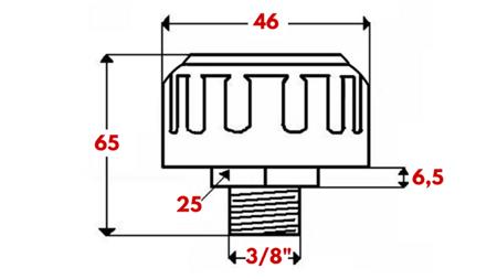 TAPÓN DE LLENADO METÁLICO CON VENTILACIÓN 3/8''