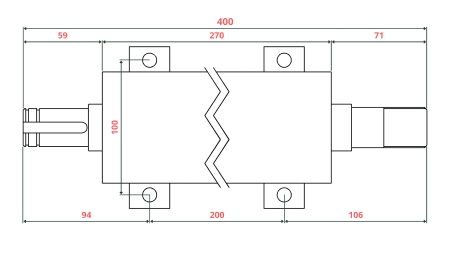 LIATINOVÝ HRIAD OKRÚHLEJ PÍLY 400MM (PRAVÝ ZÁVIT)