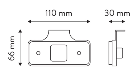 LED MARKERINGSLJUS VIT 12V
