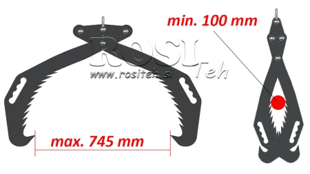 HÅND SKOGGRIPER GRIPPER HD70 (700 MM) - MALT