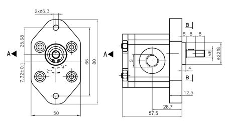 HÜDRAULIKAPUMP 00A0.5X032 GR.0 - 0,5cc - VASAK