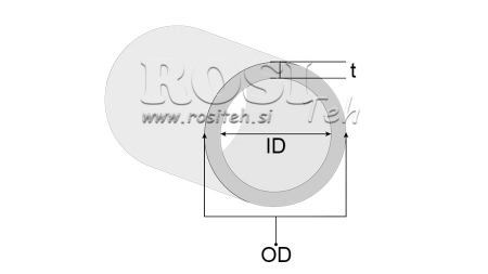 HONET RØR H9 FOR HYDRAULISK SYLINDER 70/85 - 7,5mm (1000mm)