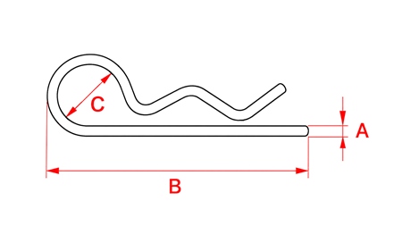FEDERVORSTECKER KOMPLET einfacher fi 3,0 mm ( 10 Stück)