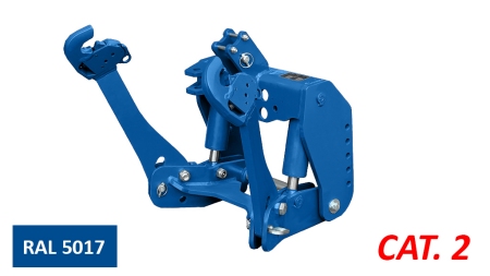 UNIWERSALNY ZESTAW PRZEDNIEGO TRZYPUNKTOWEGO UKŁADU ZAWIESZENIA (TUZ) KAT. 2 1500KG - NIEBIESKI (RAL 5017)