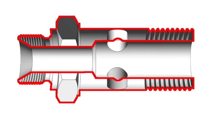 HYDRAULISK BANJOBOLT BSP 3/8 MED FORLENGET GJENGE BSP 1/4