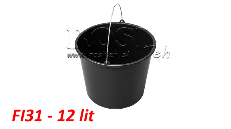 VEDRO PVC ČRNO fi31xV24cm, 12L