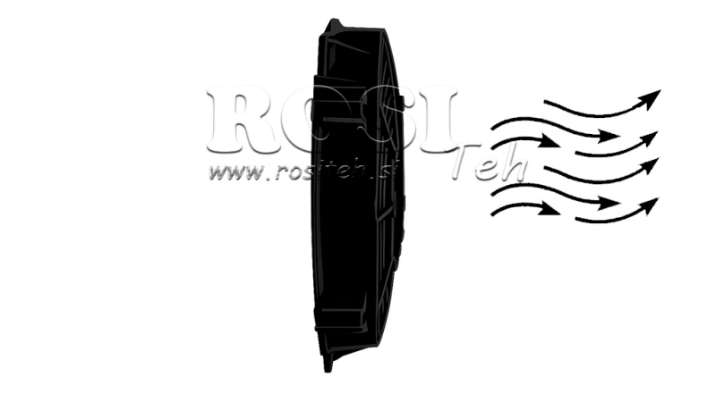 AKSIAALITUULETIN 190MM VETÄVÄ 12V