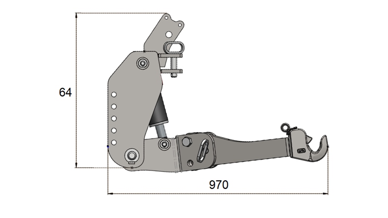 UNIVERSALE FRONTHYDRAULIK CAT. 2 FÜR TRAKTOR 1500 KG (RAL NACH IHRER WAHL)