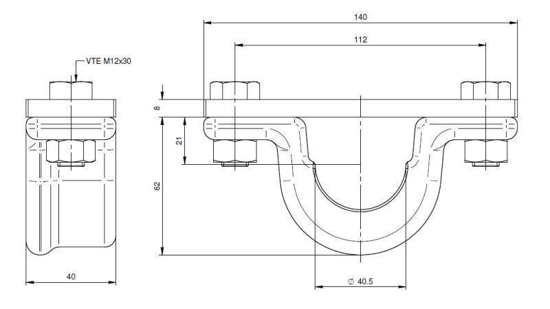 TELESCOPISK CYLINDERHÅLLARE FI40-A